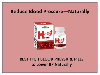 Lower BP Naturally with HT NIL Capsule