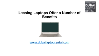 Leasing Laptops Offer a Number of Benefits