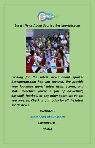 Latest News About Sports  Bestsportph