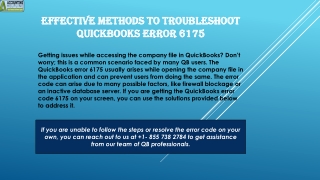 A proper guide to troubleshoot QuickBooks error 6175