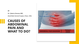 Causes of Abdominal Pain and What to Do