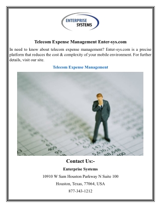 Telecom Expense Management | Enter-sys.com