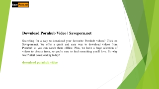 Download Pornhub Video  Saveporn.net