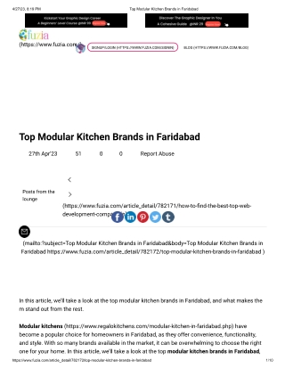 top modular kitchen brand in faridabad