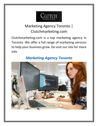 Marketing Agency Toronto Clutchmarketing