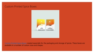 Custom Printed Spice Boxes