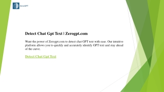 Detect Chat Gpt Text  Zerogpt.com