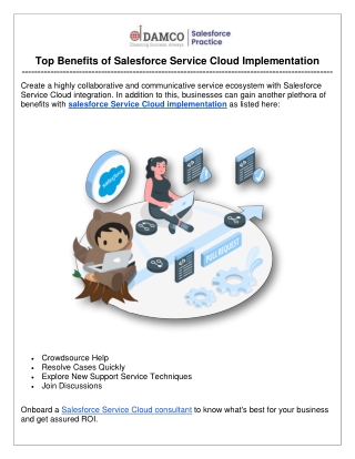 Top Benefits of Salesforce Service Cloud Implementation