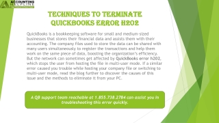 The best ever method to fix QuickBooks Error H202