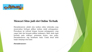 Mencari Situs judi slot Online Terbaik