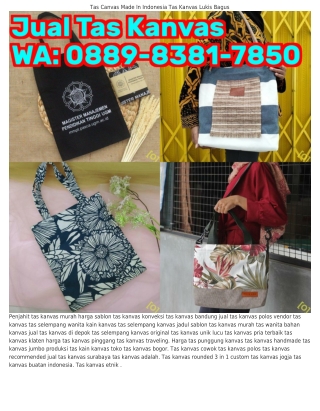 Ö889·8З8I·785Ö (WA) Tas Selempang Kanvas Kecil Model Tas Kanvas Pria