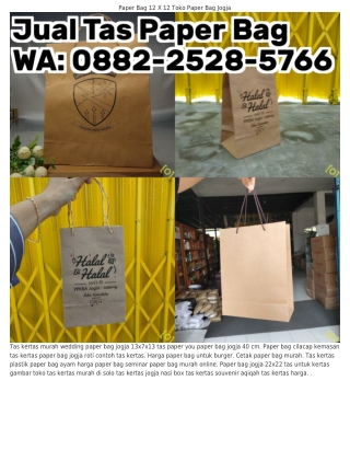 0882–2528–5ᜪᏮᏮ (WA) Tas Yang Terbuat Dari Kertas Kado Jual Paper Bag Industry