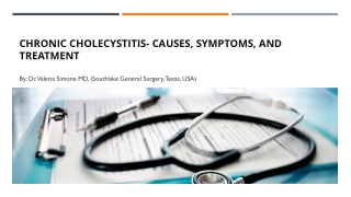 Chronic Cholecystitis- Causes, Symptoms, and Treatment