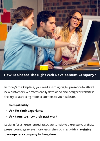 How To Choose The Right Web Development Company