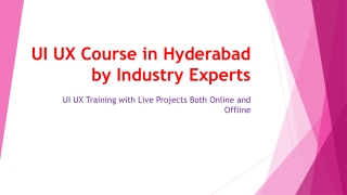 UI UX Course in Hyderabad by Industry Experts