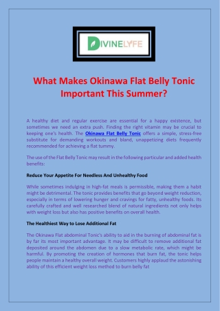 Finest  Okinawa Flat Belly Tonic