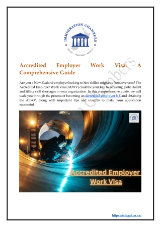 Accredited Employer Work Visa A Comprehensive Guide