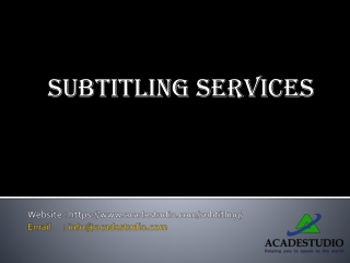 Subtitling Services