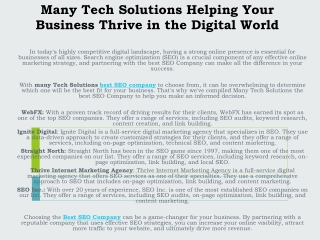 Many Tech Solutions Helping Your Business Thrive in the Digital World