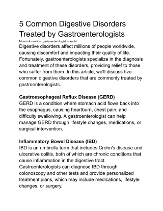 gastroenterologist in kochi