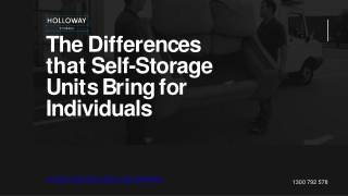 The Differences that Self-Storage Units Bring for Individuals