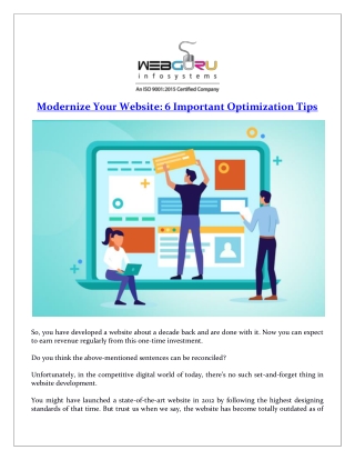 Modernize Your Website: 6 Important Optimization Tips