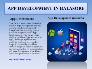 App Development in Balasore smiwa infosol