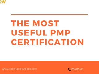 The Most useful PMP certification