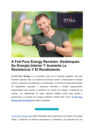 A Full Pure Energy Revisión_ Desbloquee Su Energía Interior Y Aumente La Resistencia Y El Rendimiento