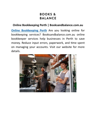 Online Bookkeeping Perth | Booksandbalance.com.au