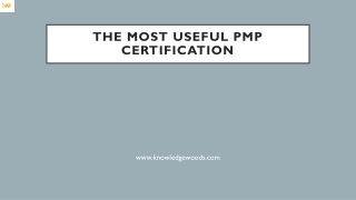 The Most useful PMP certification122231