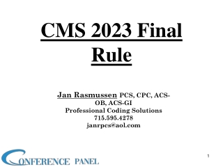 Navigating the CMS Physician Final Rule 2023 and Beyond - Tips for Physicians