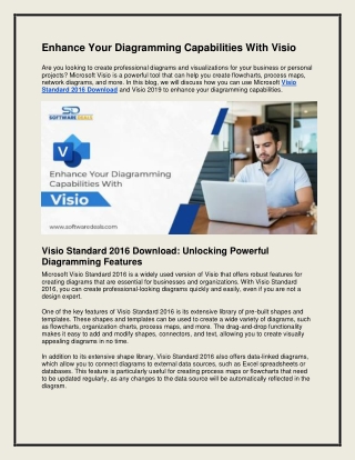 Enhance Your Diagramming Capabilities With Visio