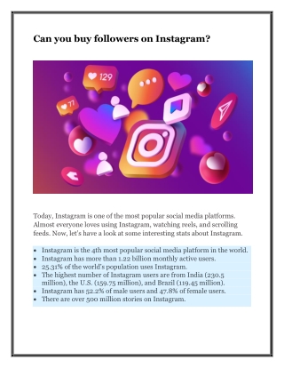 Can you buy followers on Instagram?