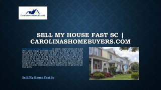 Sell My House Fast Sc | Carolinashomebuyers.com