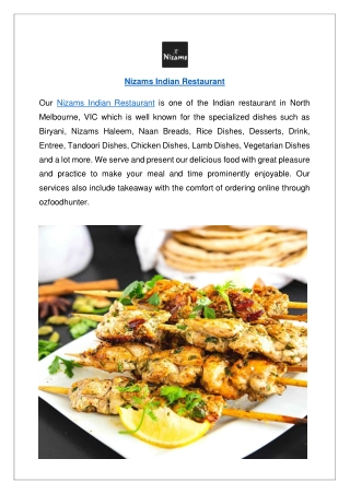 nizam's indian restaurants - PDF