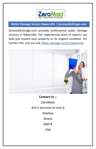 Water Damage Service Naperville | Zeromoldchicago.com