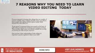 7 Reasons Why You Need to learn Video Editing Today