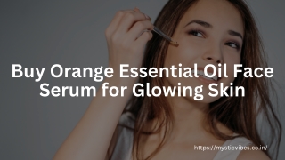 Orange Essential Oil Face Serum for Glowing Skin