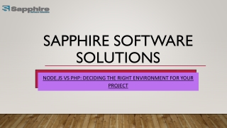 Node.js vs PHP Deciding the Right Environment for Your Project