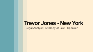 Trevor Jones - New York - A Performance-driven Individual