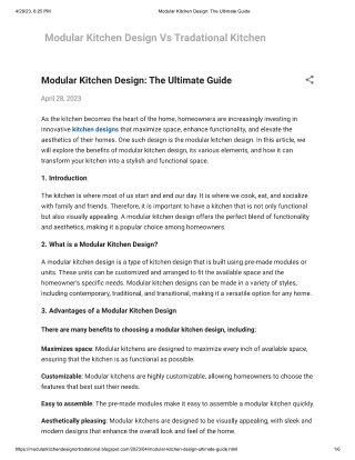 modular kitchen design