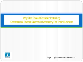 Why One Should Consider Installing Commercial Sneeze Guards Is Necessary For Their Business