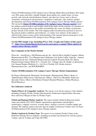 Cluster Of Differentiation (CD) Antigen Cancer Therapy Market