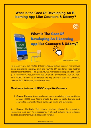 What is the cost of developing an eLearning app like Coursera & Udemy?