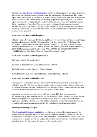 Inactivated Vaccines Market