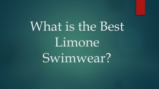 What is the Best Limone Swimwear