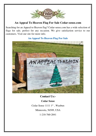 An Appeal To Heaven Flag For Sale | Cedar-sense.com