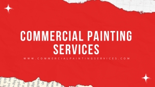 Welcome To Commercial Painting Services