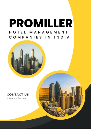 ProMiller- Hotel Management Companies in India